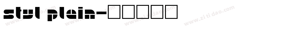 Styl Plain字体转换